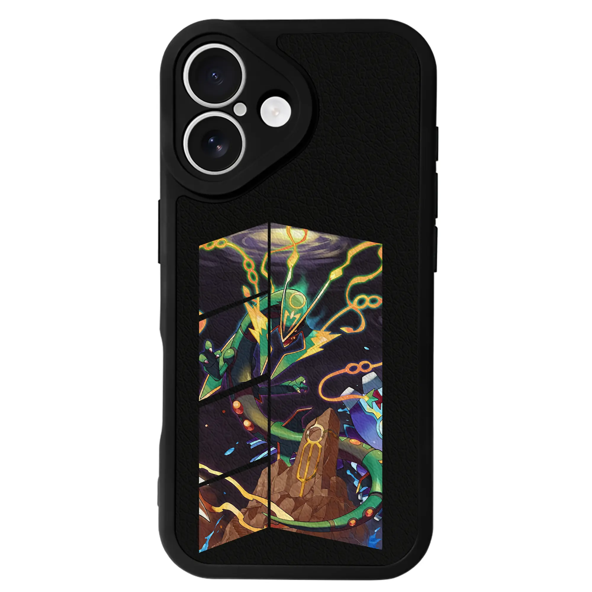 ポケモン グッズ,レックウザ - IPhone 16シリーズ対応 ・ シリコンスマホケース ・ レザー調 ・ 高精度フィット ・ 耐衝撃 ・ ワイヤレス充電対応 ・ 精密カット